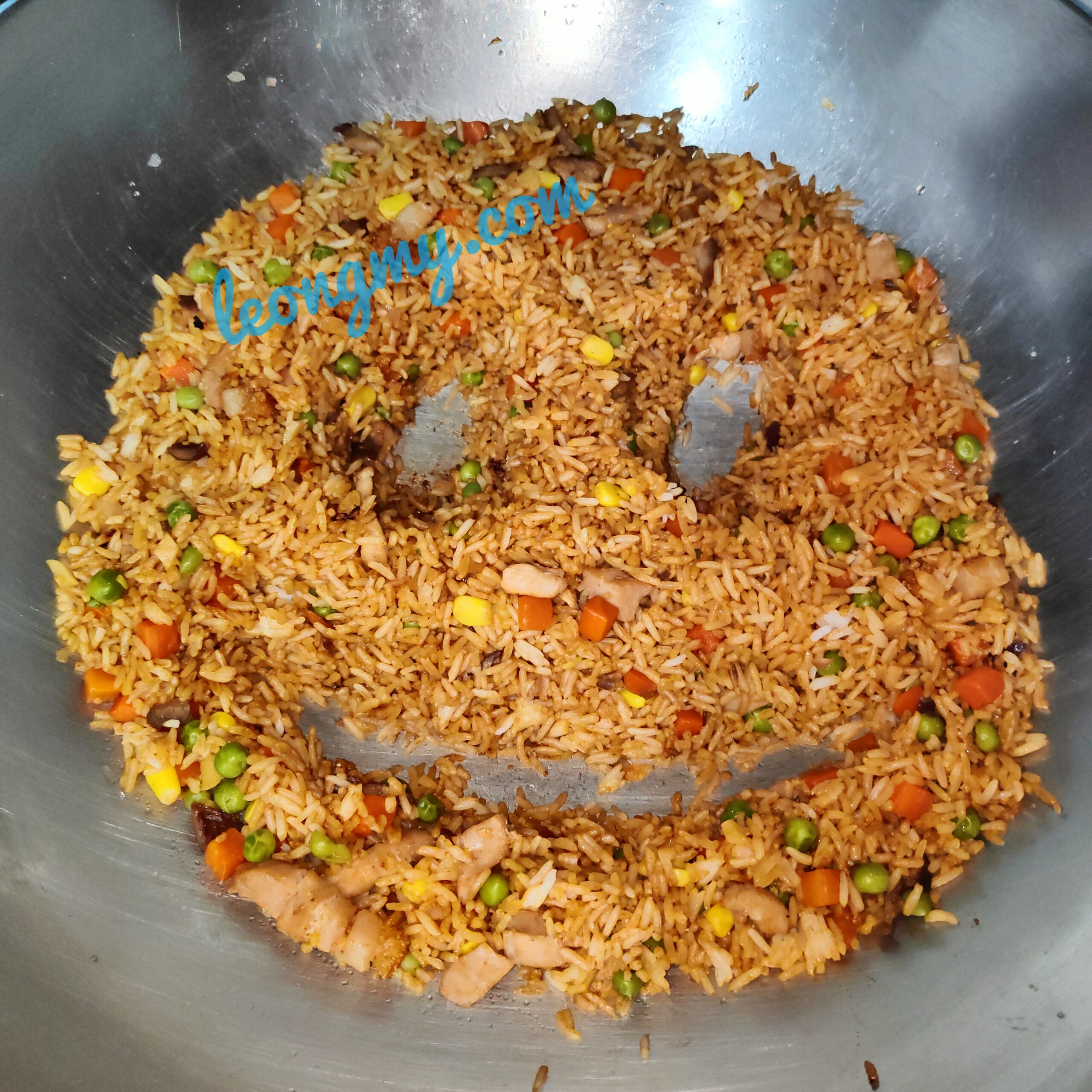 Fried rice, smiley face