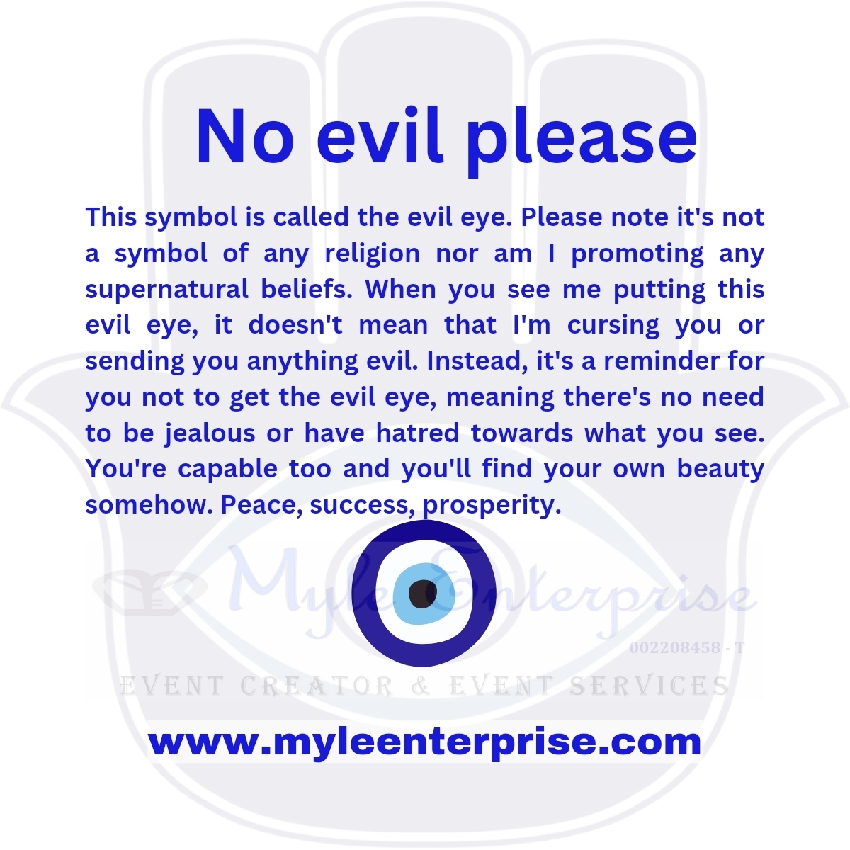 Myle Enterprise evil eye protection